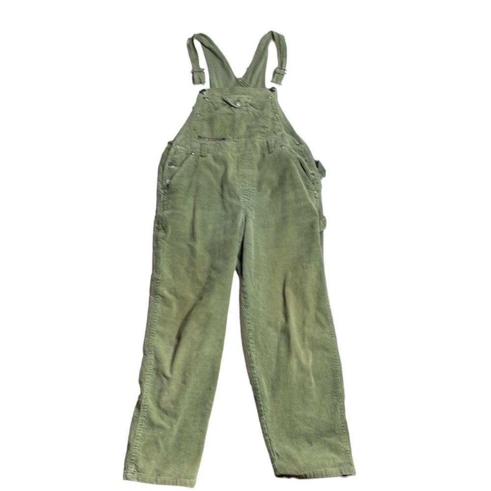 Squeeze Olive Green Corduroy Overalls Jumpsuit